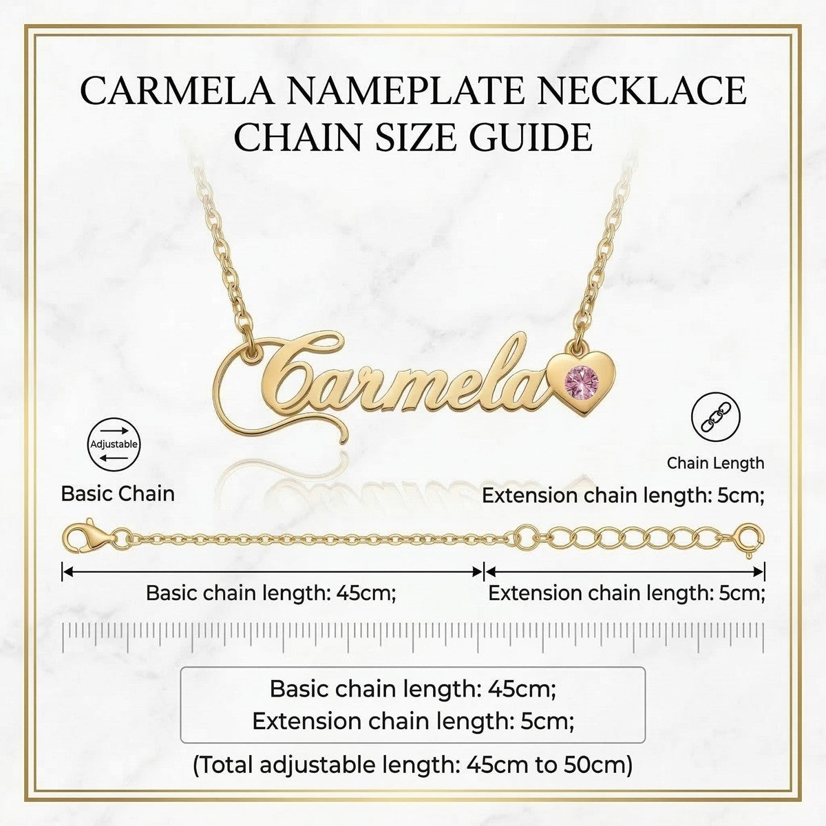 Personalized Name Necklace with Birthstone #3ZX