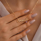 Personalized Name Necklace with Birthstone #L090409