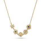 Birth Flower With Birthstone Necklace For Mom, Grandma #1403