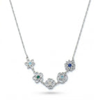 Birth Flower With Birthstone Necklace For Mom, Grandma #1403