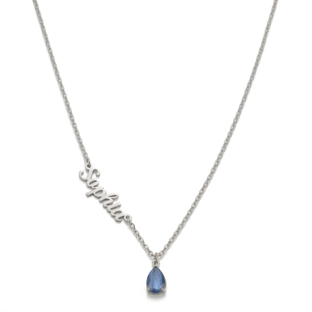 Personalized Birthstone Name Necklace #QX06