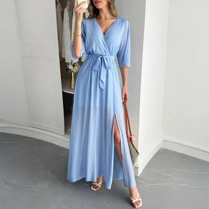 Robe imprimée à la taille #252393