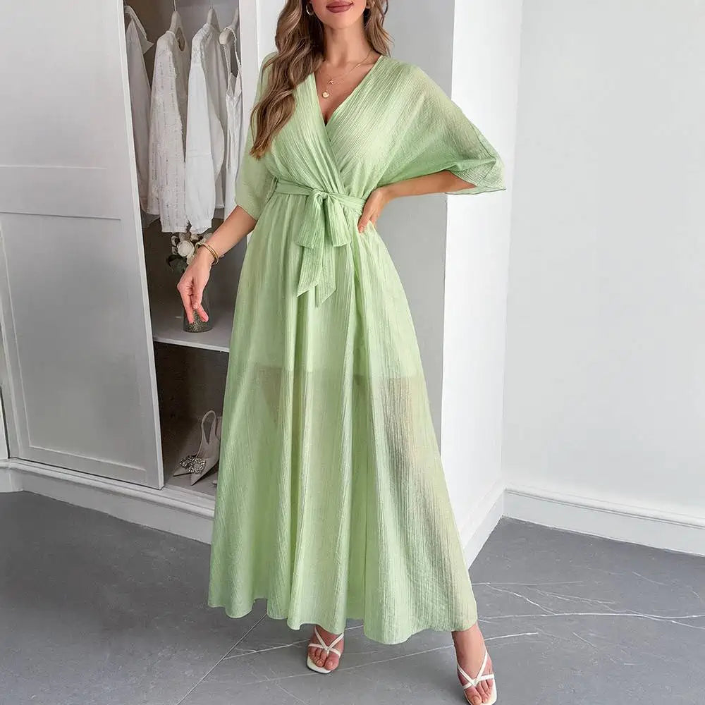 Robe imprimée à la taille #252393