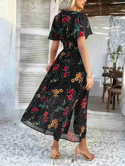 Bohemia V-Neck Printed Women Dress #2523048