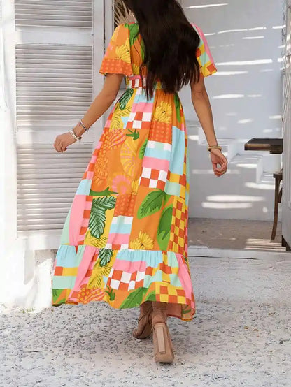 White, Blue, Orange, Pink