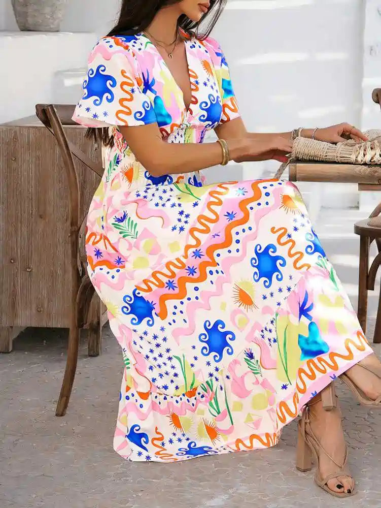 White, Blue, Orange, Pink