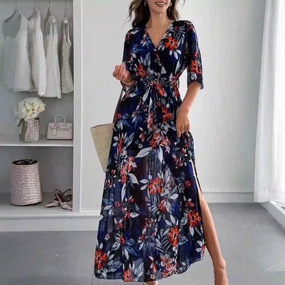 Robe imprimée à la taille #252393
