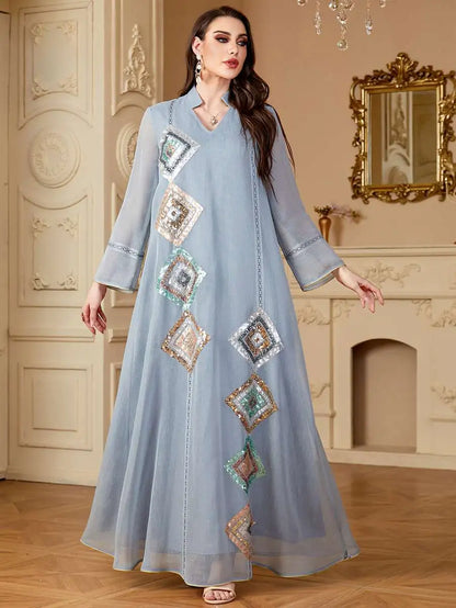 Caftan à paillettes de l'Aïd, caftan, jalabiya, pour fête et mariage