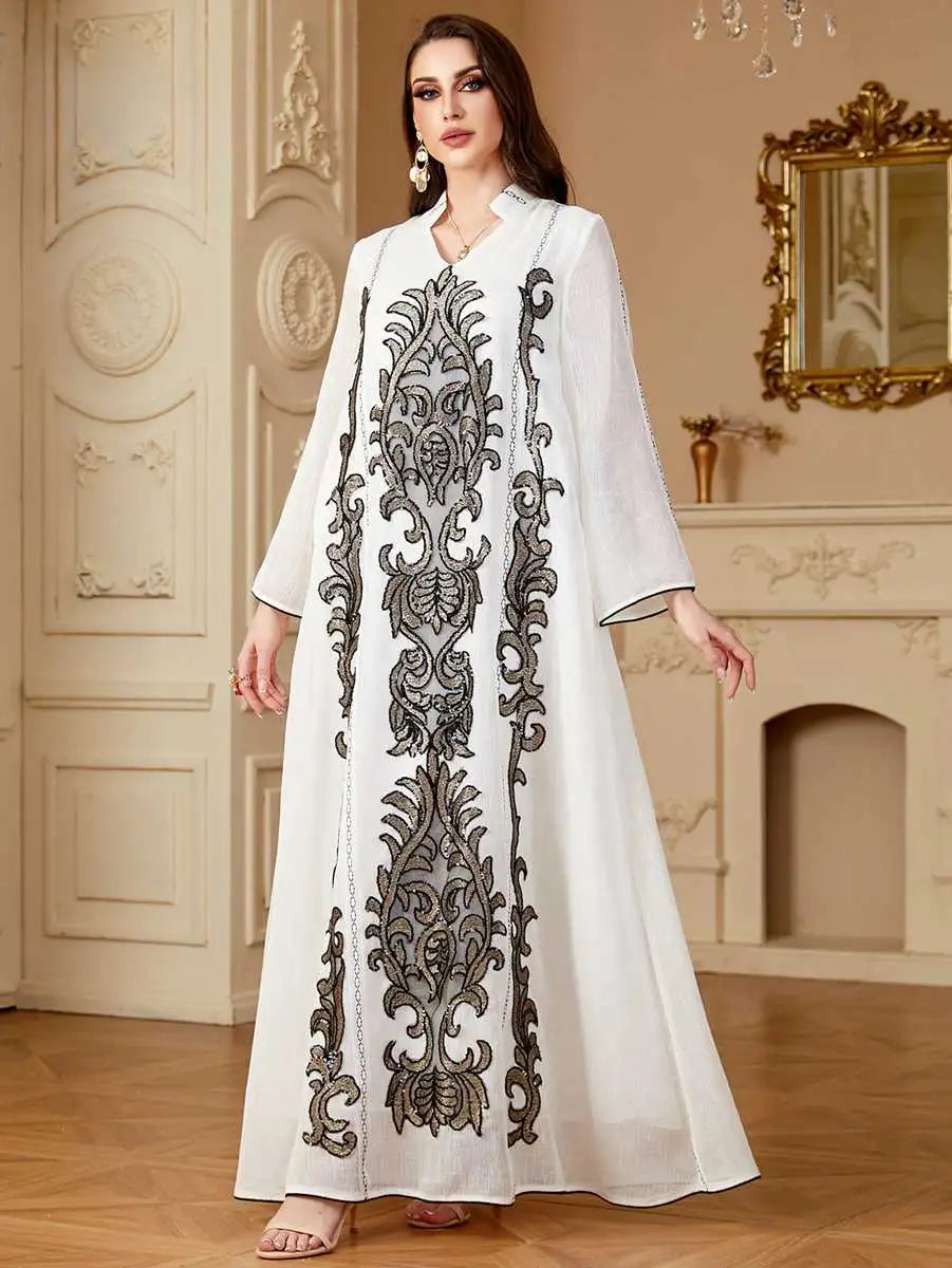 Embroidery Eid Caftan Kaftan Dress For Party And Wedding #254169