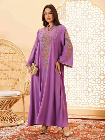 Embroidery Eid Jalabiya Caftan Kaftan Dress #25A431