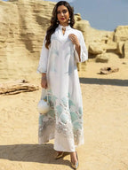 Eid Hotfix Rhinestones Jacquard Fabric Caftan Kaftan Dress #25475