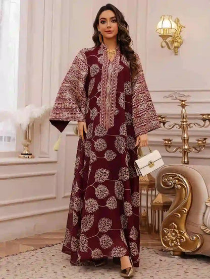 Robe caftan Doris Eid brodée de paillettes #25423