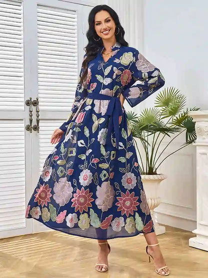 Embroidery Sequins Eid Caftan Kaftan Dress #25MT216