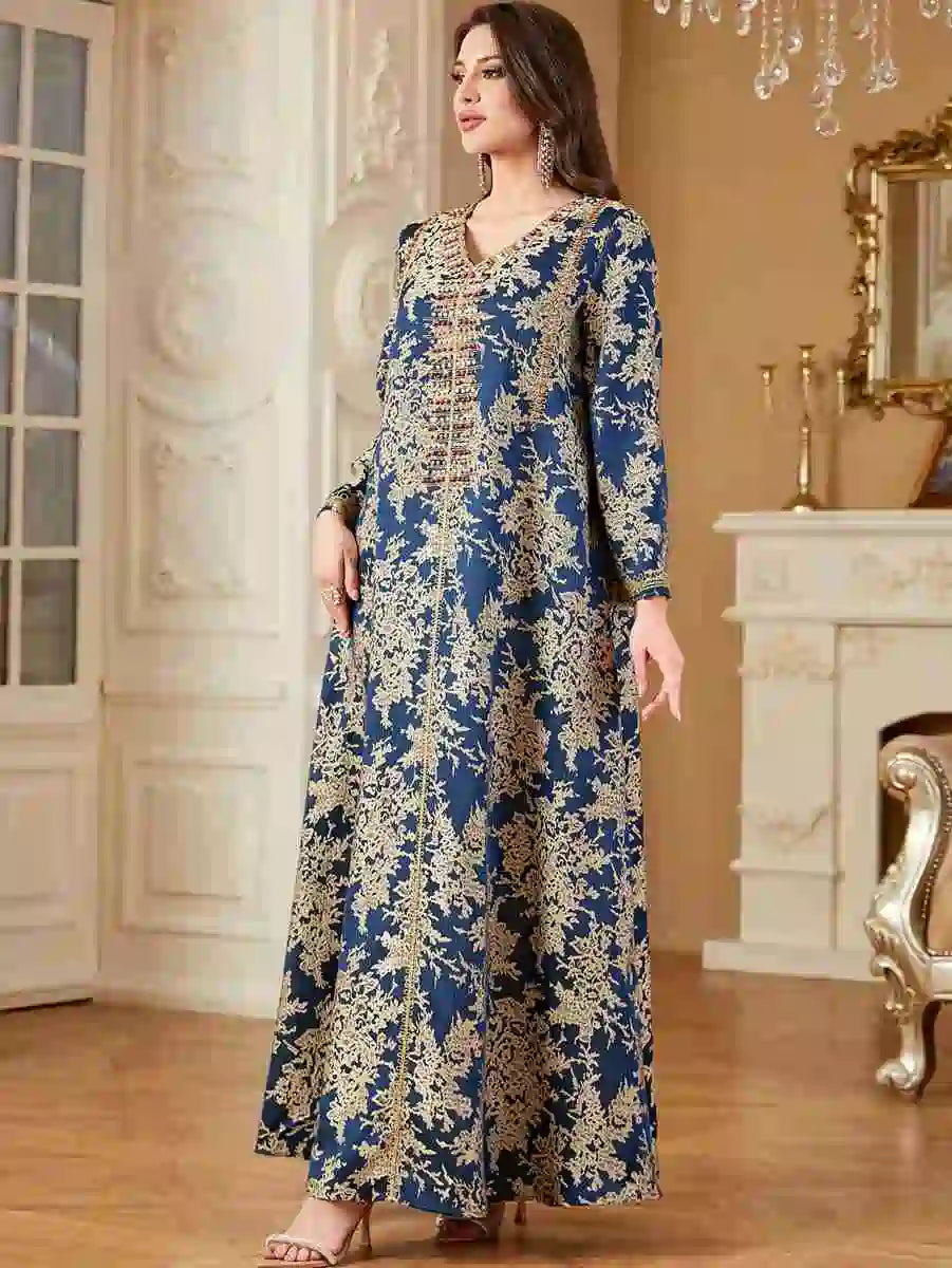 Robe de l'Aïd brodée de perles, caftan, robe caftan #254336