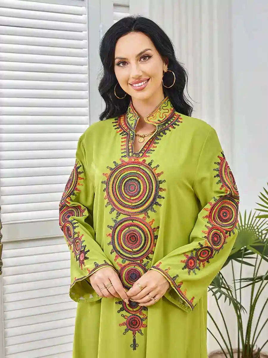 Rope Embroidery Eid Arab Caftan Kaftan Dress #25231