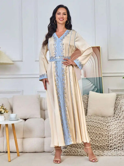 Eid Dress Embroidery Sequins Caftan Kaftan Dress For Party And Wedding #25163