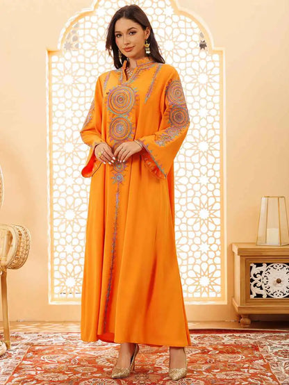 Embroidery Eid Jalabiya Caftan Kaftan Dress #25A431