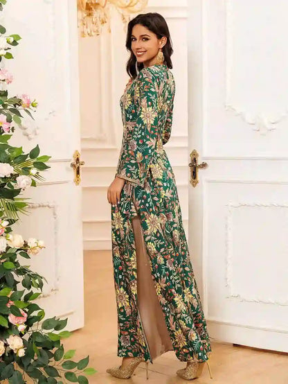 Eid Rhinestone Caftan Kaftan Dress #24439