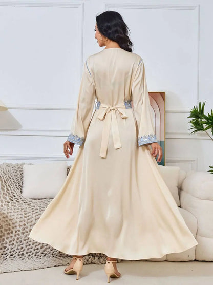 Eid Dress Embroidery Sequins Caftan Kaftan Dress For Party And Wedding #25163