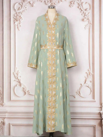 Robe caftan bronzante pour l'Aïd, idéale pour une fête ou un mariage, n° 25157