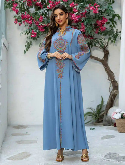 Embroidery Eid Jalabiya Caftan Kaftan Dress #25A431