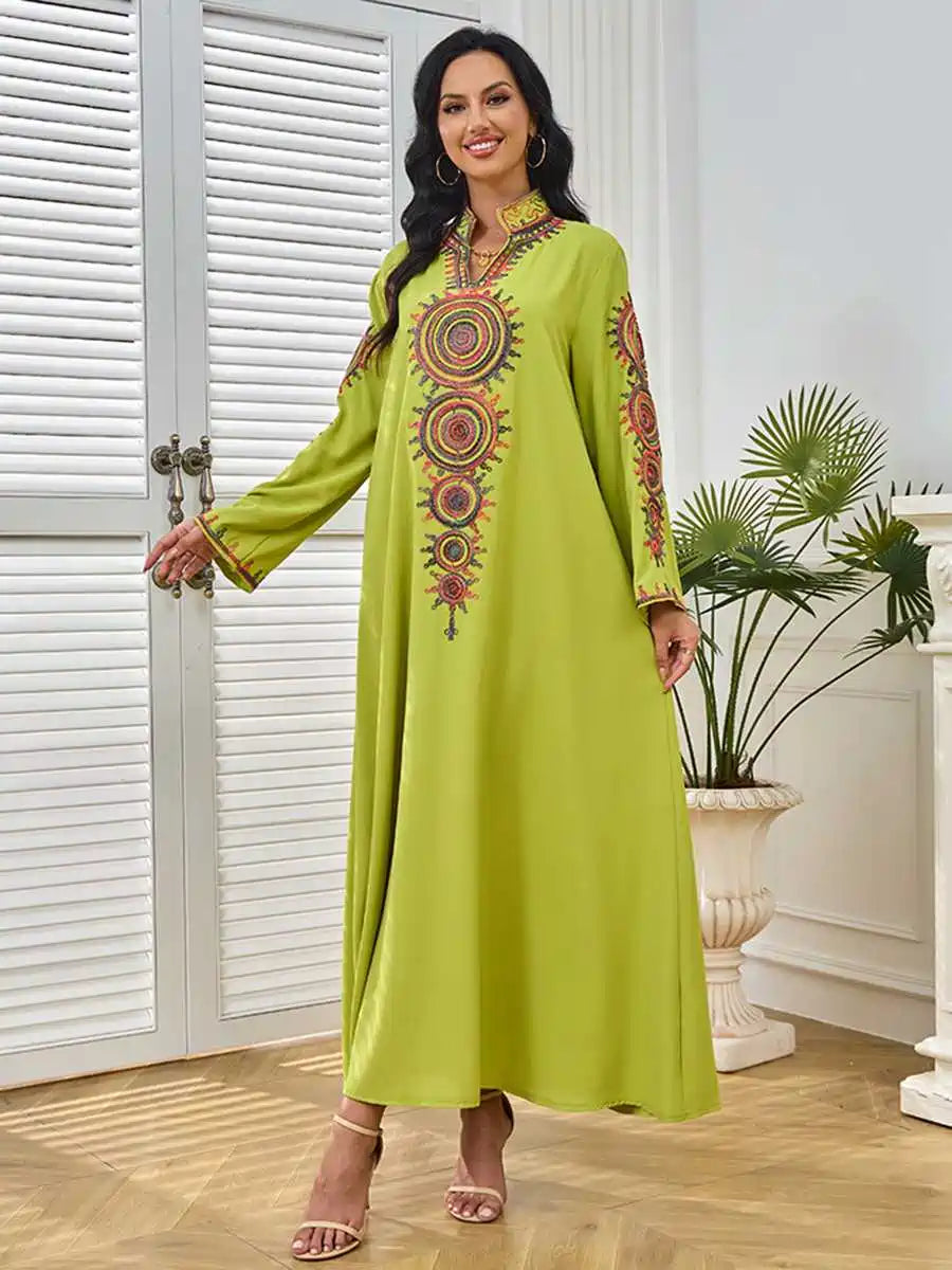 Rope Embroidery Eid Arab Caftan Kaftan Dress #25231