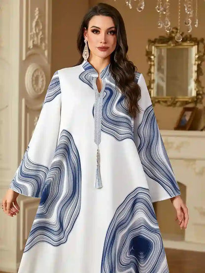 Robe Caftan imprimée Eid Jalabiya #254258