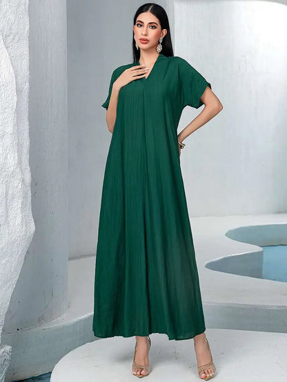 Ensemble 2 pièces pour l'Aïd, caftan avec bordure en dentelle, robe caftan #255233