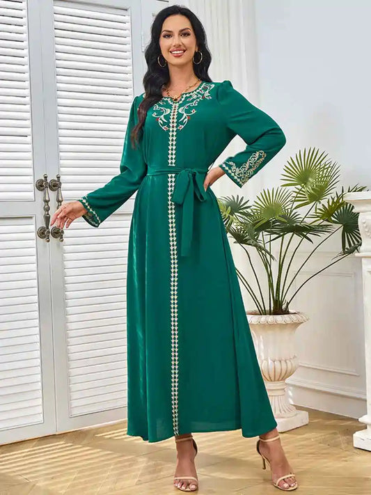 Robe de l'Aïd brodée Caftan Robe Kaftan #25256