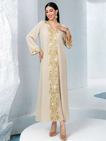 Tenue de l'Aïd en dentelle brodée, caftan, robe caftan #2540931