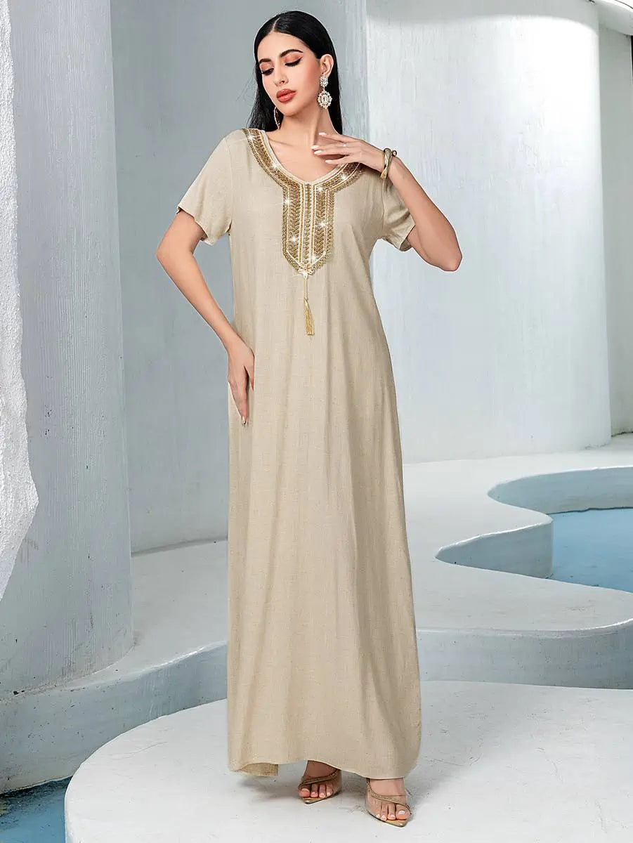 2 Pieces Set Hand Embroidery Eid Dresses Caftan Kaftan Dress #255051