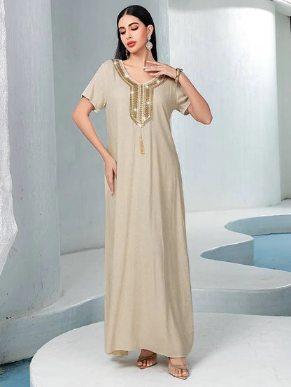 2 Pieces Set Hand Embroidery Eid Dresses Caftan Kaftan Dress #255051