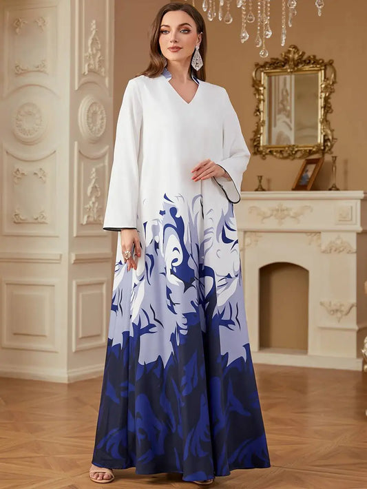 Robe caftan imprimée - Robe de l'Aïd - #254277