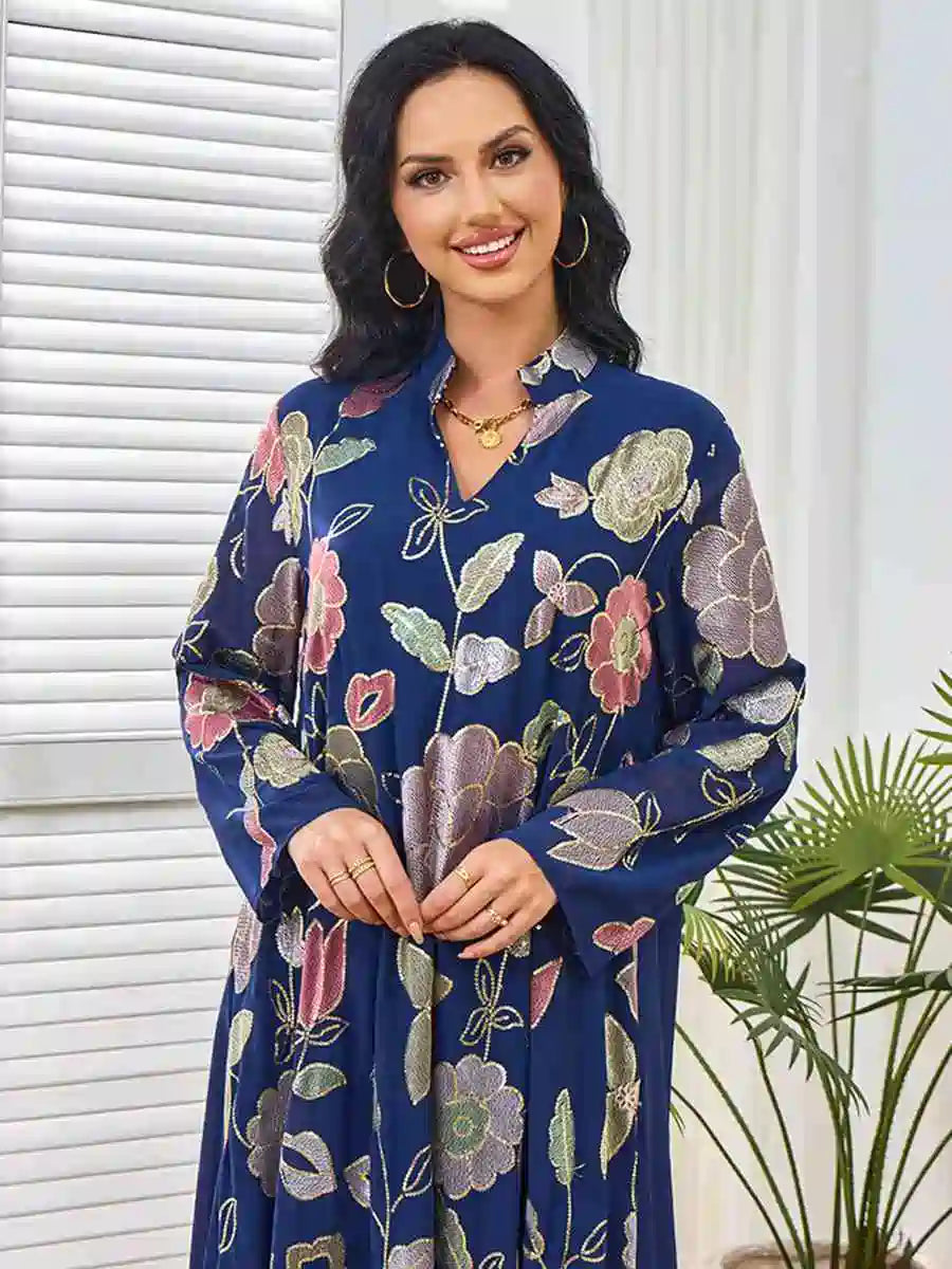 Embroidery Sequins Eid Caftan Kaftan Dress #25MT216