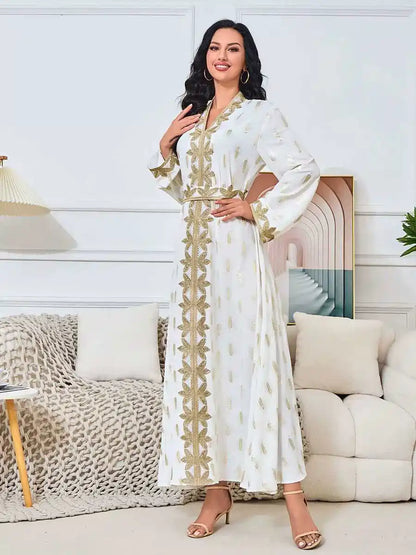 Robe caftan bronzante pour l'Aïd, idéale pour une fête ou un mariage, n° 25157