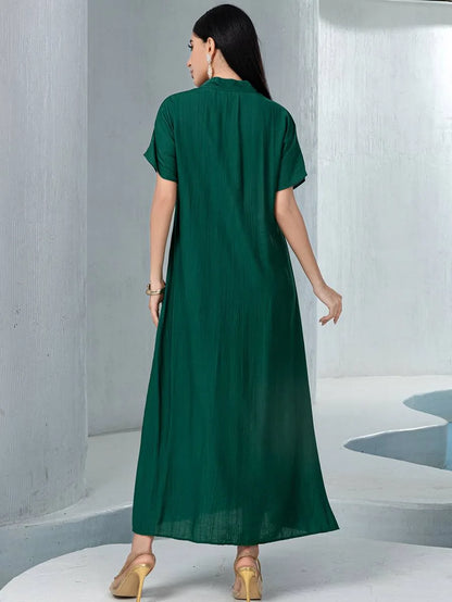 Ensemble 2 pièces pour l'Aïd, caftan avec bordure en dentelle, robe caftan #255233