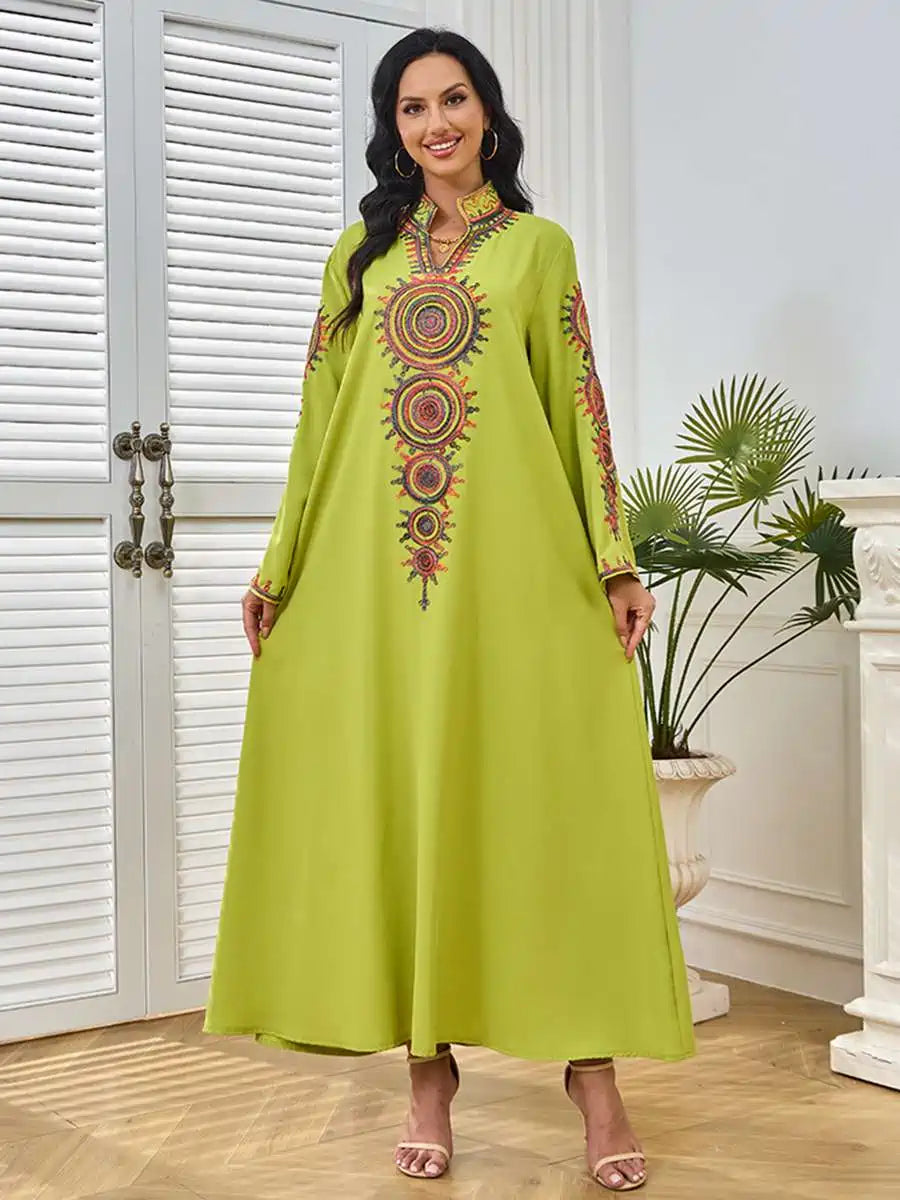 Rope Embroidery Eid Arab Caftan Kaftan Dress #25231