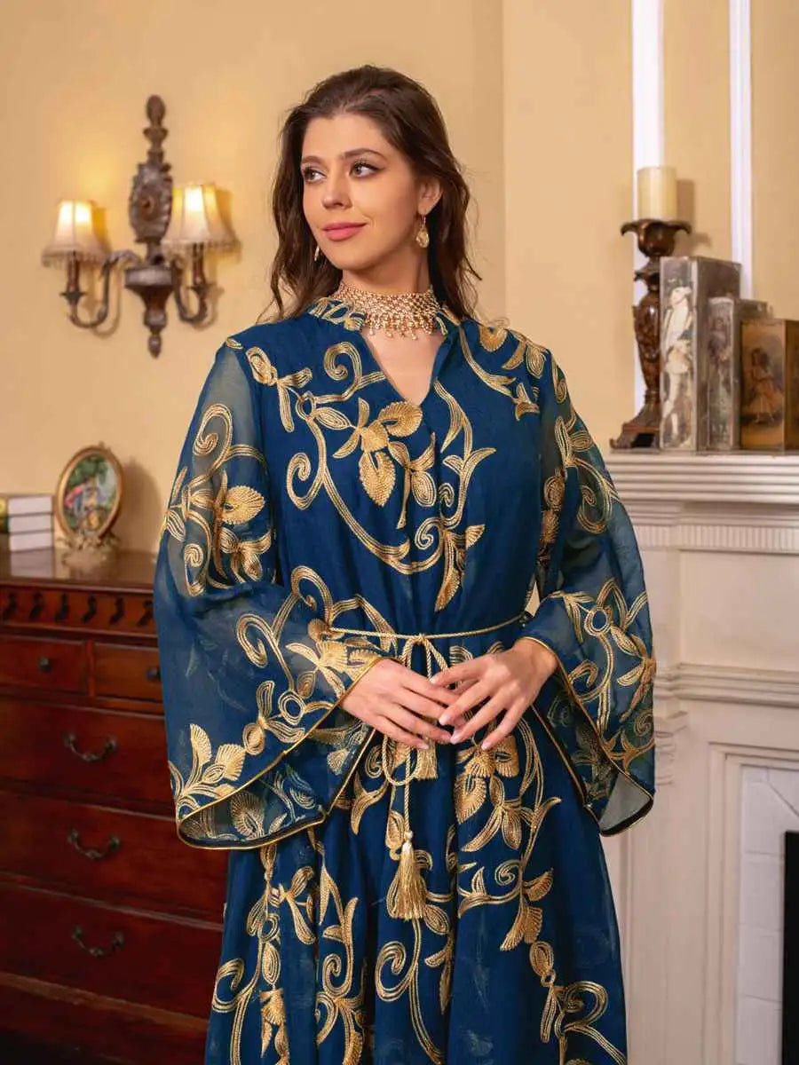 Robe de l'Aïd élégante Doris broderie caftan robe caftan
