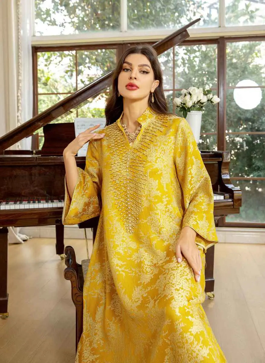 Eid Kaftan Dress Embroidery Beads Doris Women Caftan Dress