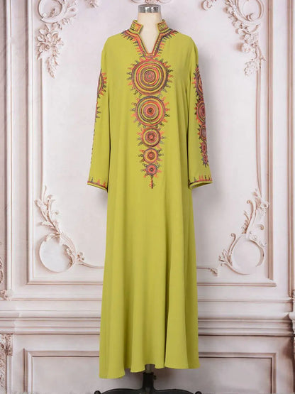 Rope Embroidery Eid Arab Caftan Kaftan Dress #25231