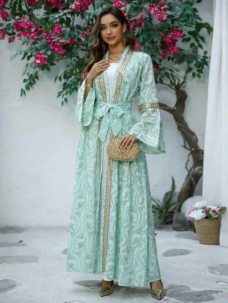 Caftan Kaftan Dress - 2 Pieces Set - Embroidery Fabric - Eid Outfits - #25460