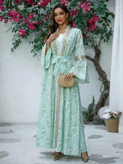 Caftan Kaftan Dress - 2 Pieces Set - Embroidery Fabric - Eid Outfits - #25460
