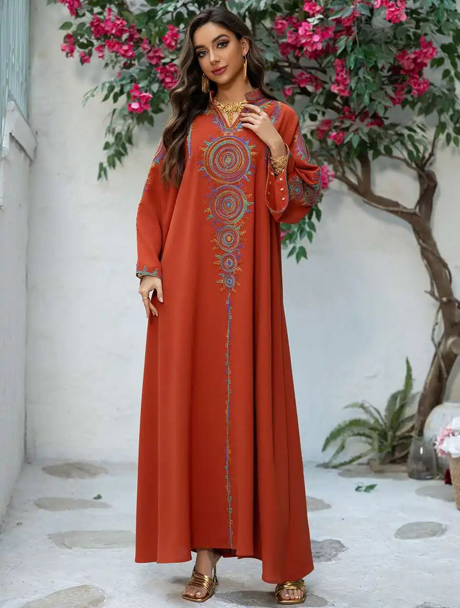 Embroidery Eid Jalabiya Caftan Kaftan Dress #25A431