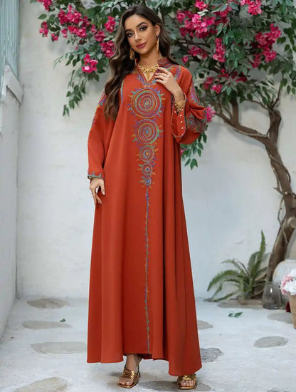 Embroidery Eid Jalabiya Caftan Kaftan Dress #25A431