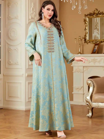 Robe de l'Aïd brodée de perles, caftan, robe caftan #254336