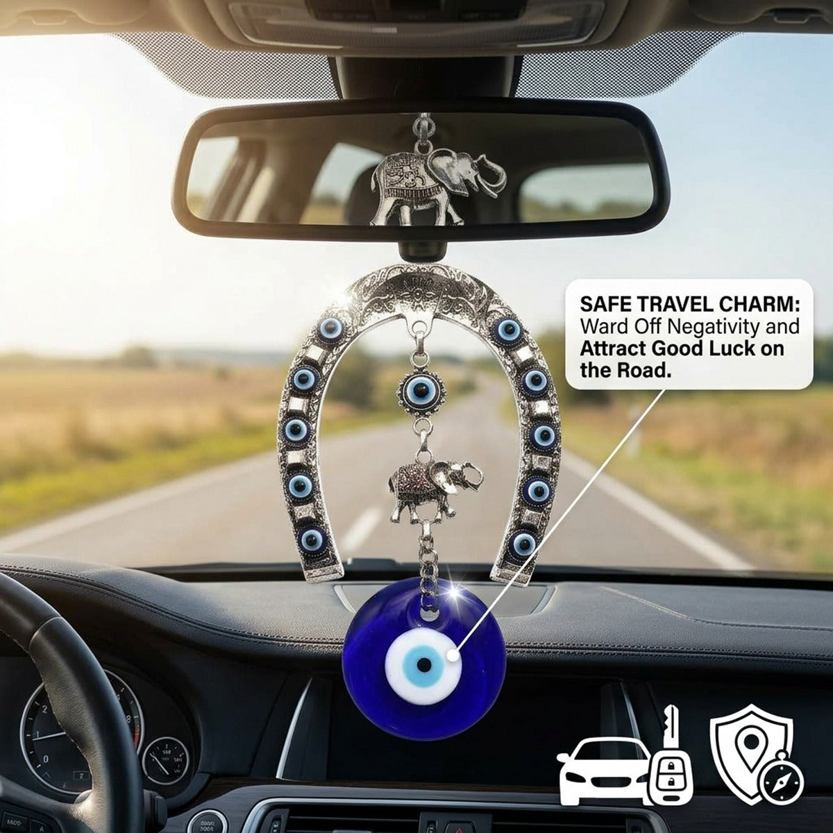 Blue Evil Eye Decor Wall Hanging Ornament Door Hanger Home Protection #EBE23