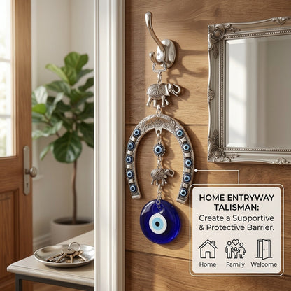 Blue Evil Eye Decor Wall Hanging Ornament Door Hanger Home Protection #EBE23