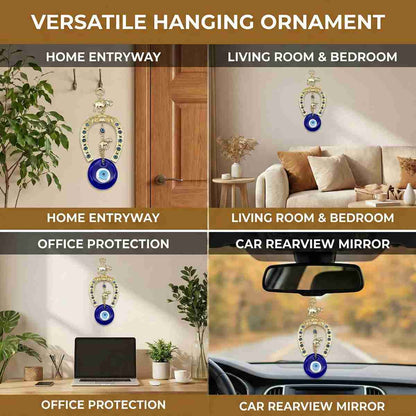 Blue Evil Eye Decor Wall Hanging Ornament Door Hanger Home Protection #EBE071