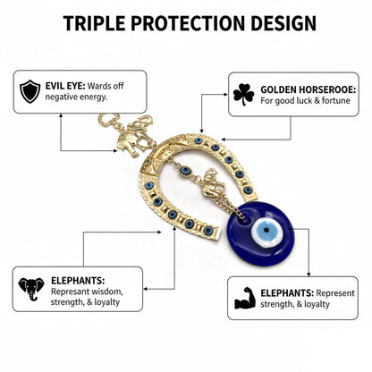 Blue Evil Eye Decor Wall Hanging Ornament Door Hanger Home Protection #EBE071