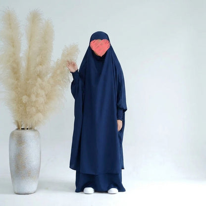 Robe de prière en satin pour filles musulmanes, jilbab, robe abaya #25662